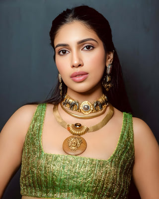 Green reshm angoori lehenga set