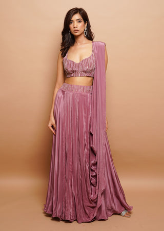 Onion pink lehenga set