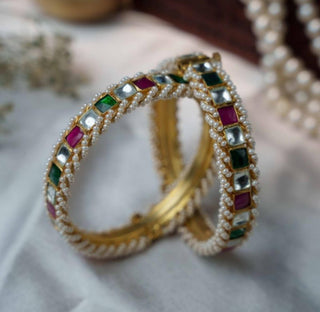Bangle Traditional Wear - Multicolor Eti Jadtar Bangle by Putstyle