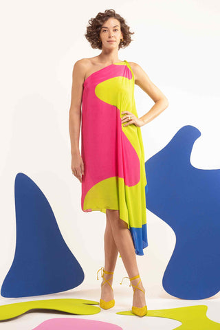 Multicolor moment drape dress