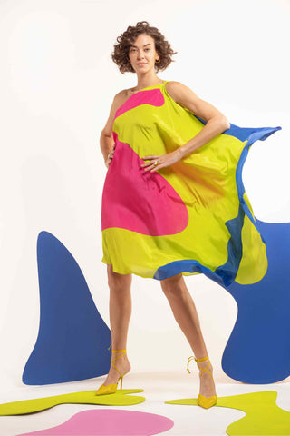 Multicolor moment drape dress