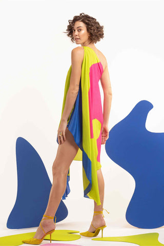 Multicolor moment drape dress
