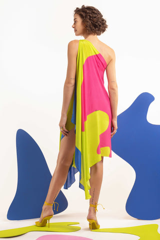 Multicolor moment drape dress
