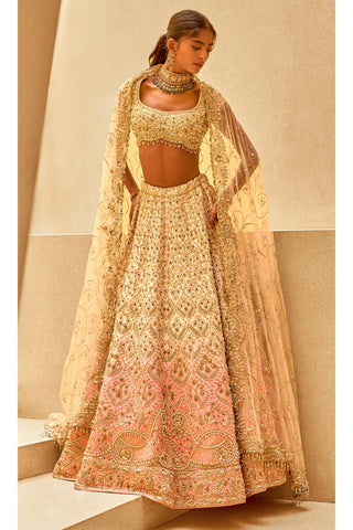 Bridal Lehenga Set Indian Wedding Gold Regal by Tamanna Punjabi Kapoor