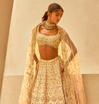 Bridal Lehenga Set Indian Wedding Gold Regal by Tamanna Punjabi Kapoor