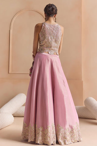 Lehenga Set for Indian Wedding - Pink Off The Record Lehenga Set by Osaa by 
