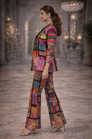 Jacket Bohemian Wear - Multicolor Banjara Blaze Patchwork Jacket by Banjara Trail