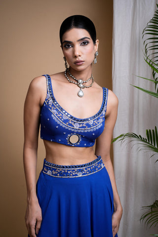 Blue sitara lehenga set