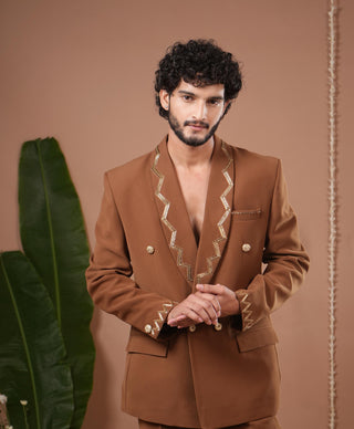 Coat pant set for Contemporary Wear – Mustard by AHI Clothing