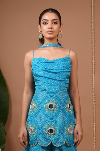 Suit set for Indian Wedding – Firozi Bandhani Printed by AHI Clothing