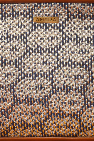 Blue jasbira embroidered handbag