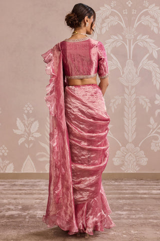 Fuchsia gold nooreh ever after saree set