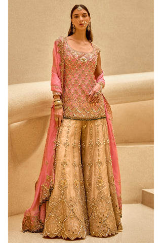 Sharara Set Indian Wedding Pink Festive by Tamanna Punjabi Kapoor