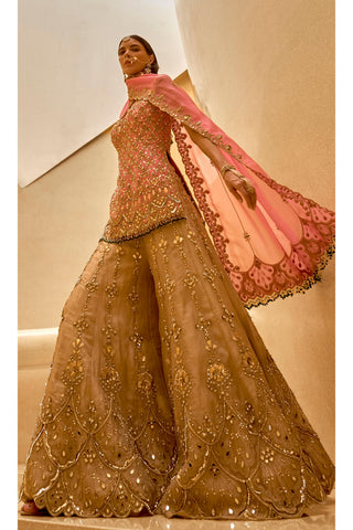 Sharara Set Indian Wedding Pink Festive by Tamanna Punjabi Kapoor