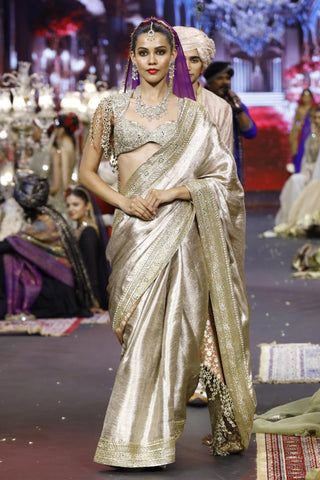 Saree Indian Wedding - Pink Gulnoor Saree by Itrh