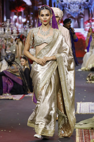 Saree Indian Wedding - Pink Gulnoor Saree by Itrh