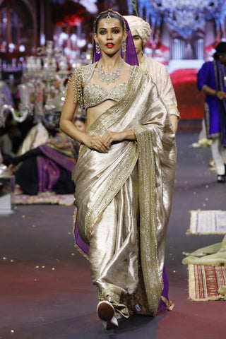 Saree Indian Wedding - Pink Gulnoor Saree by Itrh