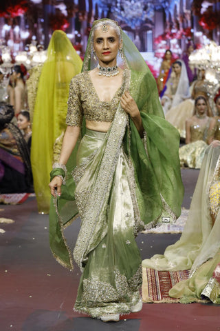 Saree Indian Wedding - Green Zarika Noor Saree by Itrh