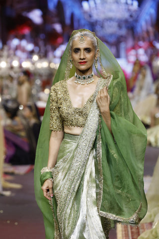 Saree Indian Wedding - Green Zarika Noor Saree by Itrh