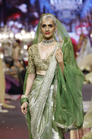 Saree Indian Wedding - Green Zarika Noor Saree by Itrh