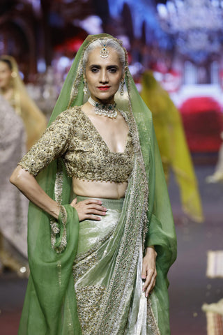 Saree Indian Wedding - Green Zarika Noor Saree by Itrh