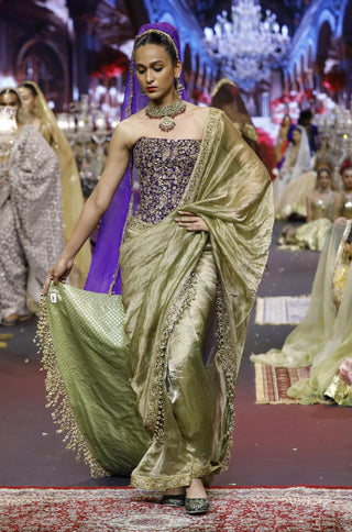 Saree Indian Wedding - Green Neelrang Saree by Itrh