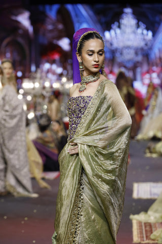 Saree Indian Wedding - Green Neelrang Saree by Itrh