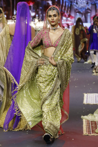 Saree Indian Wedding - Green Gulnaar Zareen Saree by Itrh