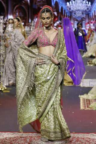Saree Indian Wedding - Green Gulnaar Zareen Saree by Itrh