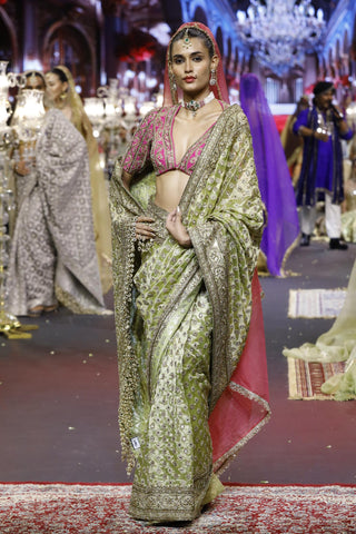 Saree Indian Wedding - Green Gulnaar Zareen Saree by Itrh