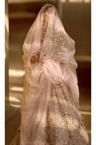 Zardozi Lehenga Set Indian Wedding Pink Couture by Tamanna Punjabi Kapoor