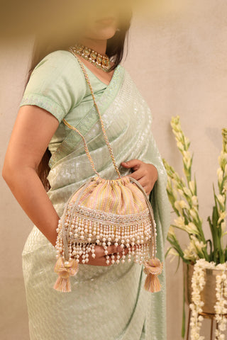 Multicolor amari pearl multicolor potli