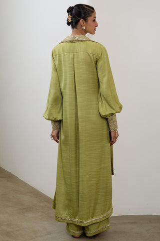 Kurta Set for Indian Wedding – Pista Pashmina by Sheela Suthar