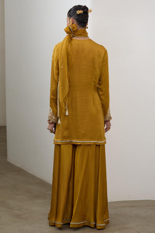 Sharara Set for Indian Wedding – Mustard Pashmina by Sheela Suthar