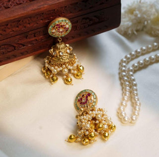 Jhumka Bridal Wear - Multicolor Mahi Jadtar Jhumka by Putstyle
