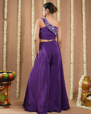 Dark purple avyanna indo set