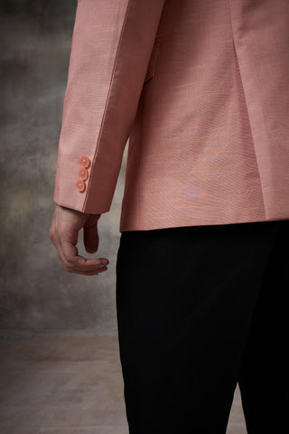 Pink solid blazer