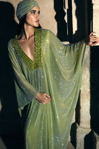 Green sultana seher kaftan