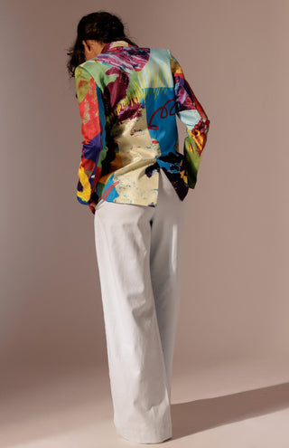 Blue maia overlap trouser