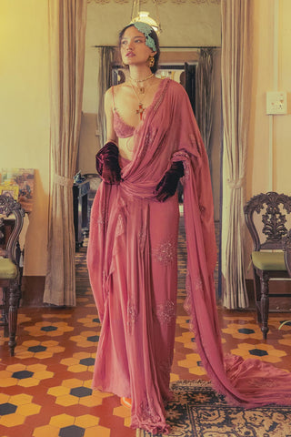 Pink vintage saree - Indian Wedding - Vintage Rose Set by The Little Black Bow
