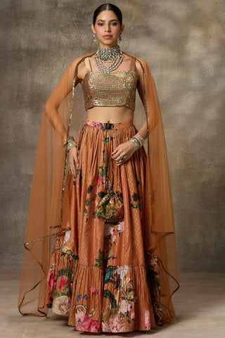 Orange skirt and top set