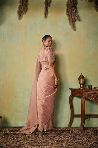 Saree Set for Indian Wedding - Rose Gold Drop Dead Gorgeous Eve Saree Set by Seema Thukral at Mrs. G