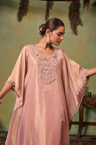 Kaftan Set for Indian Wedding - Rose Gold Drop Dead Gorgeous Grace Kaftan Set by Seema Thukral at Mrs. G