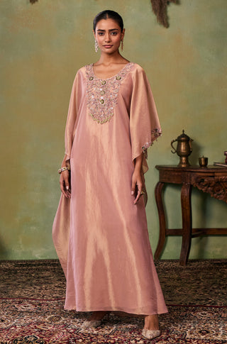 Kaftan Set for Indian Wedding - Rose Gold Drop Dead Gorgeous Grace Kaftan Set by Seema Thukral at Mrs. G