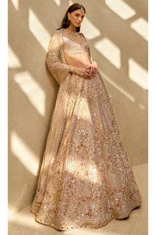 Zardozi Lehenga Set Indian Wedding Pink Couture by Tamanna Punjabi Kapoor
