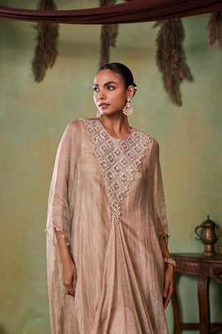 Kaftan Set for Indian Wedding - Gold Drop Dead Gorgeous Talia Kaftan Set by Seema Thukral at Mrs. G