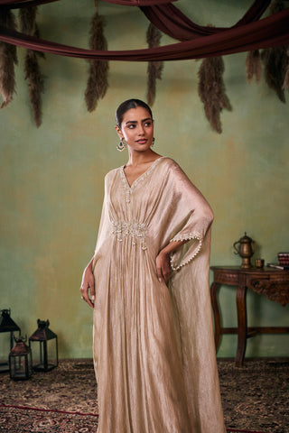 Kaftan for Indian Wedding - Gold Zuri Kaftan by Seema Thukral at Mrs. G