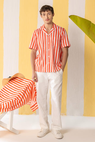 Shirt Contemporary Wear Red Striped by Zazu