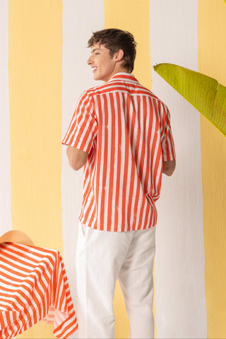Shirt Contemporary Wear Red Striped by Zazu