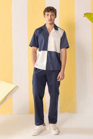 Shirt Contemporary Wear Navy Blue Minimal by Zazu